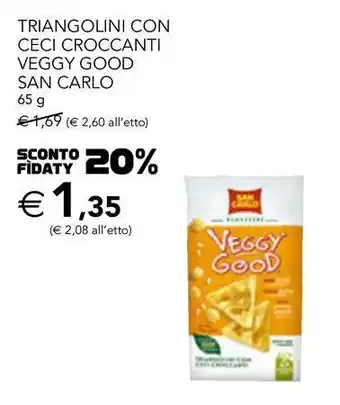 Esselunga Triangolini con ceci croccanti veggy good san carlo offerta