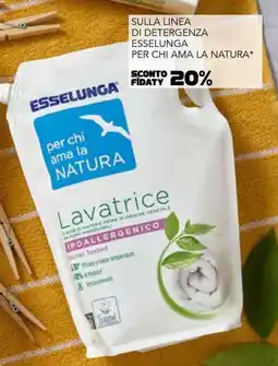 Esselunga Sulla linea di detergenza esselunga per chi ama la natura* offerta