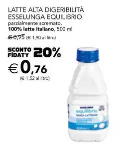 Esselunga Latte alta digeribilità esselunga equilibrio offerta