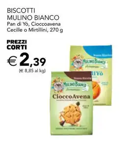 Esselunga Biscotti mulino bianco pan di yò, cioccoavena cecille o mirtillini offerta