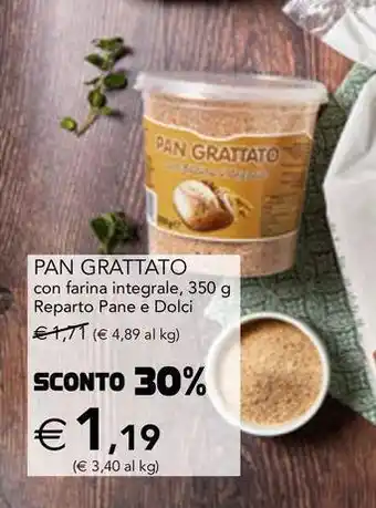 Esselunga Pan grattato con farina integrale offerta