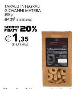 Esselunga Taralli integrali giovanni matera offerta