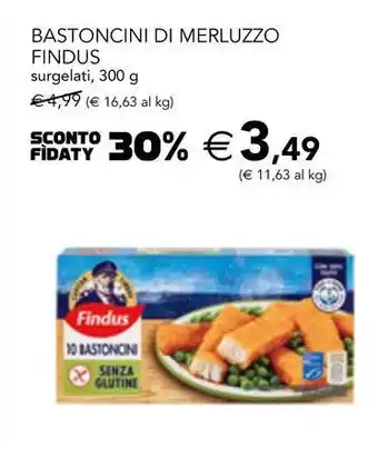 Esselunga Bastoncini di merluzzo findus offerta