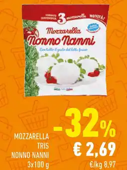 Conad Mozzarella tris nonno nanni offerta