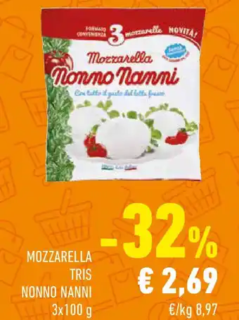 Conad Mozzarella tris nonno nanni offerta