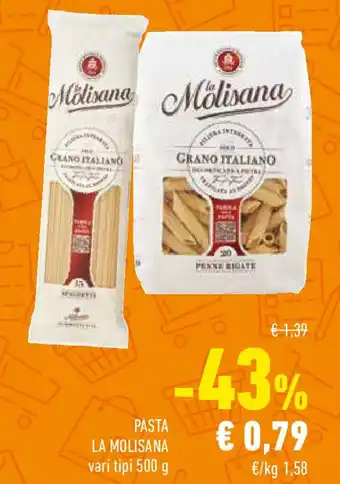 Conad Pasta la molisana vari tipi offerta