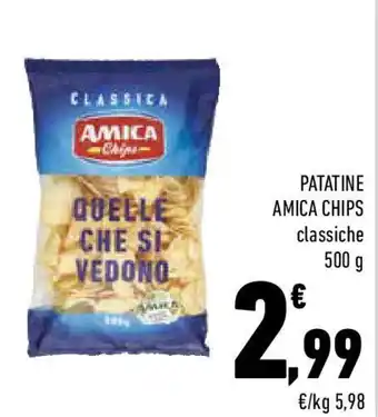 Conad Patatine amica chips classiche offerta