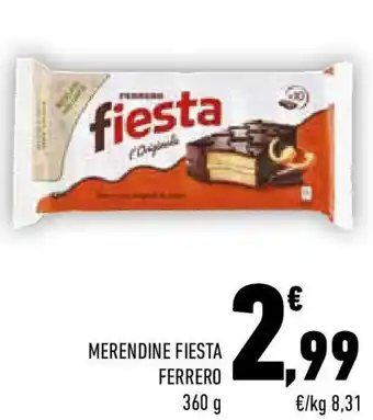 Conad Merendine fiesta ferrero offerta