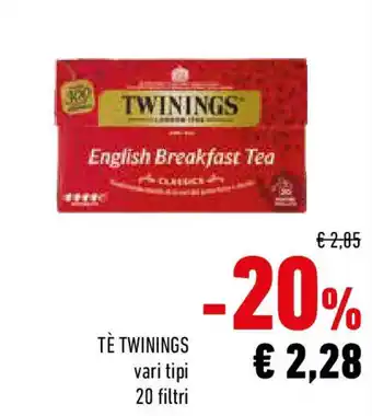 Conad Tè twinings vari tipi offerta