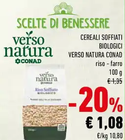 Conad Cereali soffiati biologici verso natura conad offerta