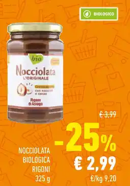 Conad Nocciolata biologica rigoni offerta