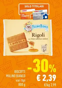 Conad Biscotti mulino bianco offerta