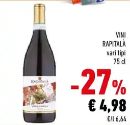 Conad Vini rapitalà vari tipi offerta