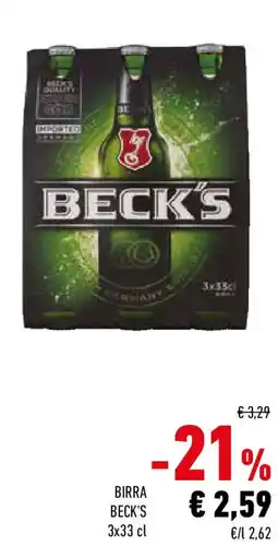 Conad Birra beck's offerta