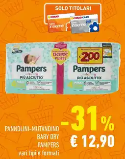 Conad Pannolini-mutandino baby dry pampers offerta