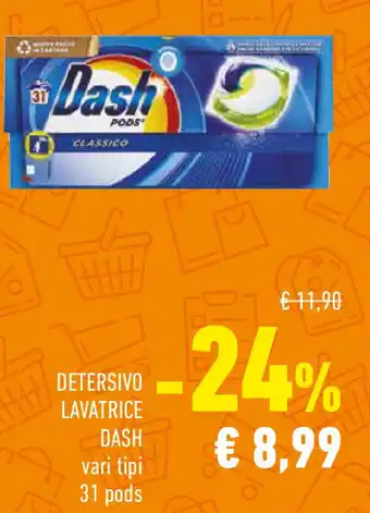 Conad Classico lavatrice dash vari tipi 31 pods offerta