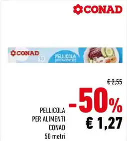 Conad Pellicola per alimenti conad 50 metri offerta