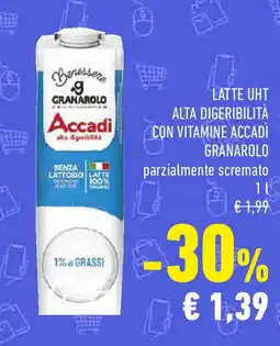 Conad Latte uht alta digeribilità con vitamine accadi granarolo offerta