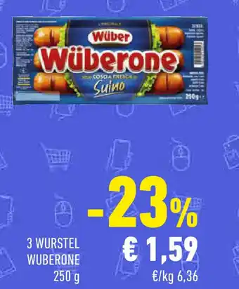 Conad 3 wurstel wuberone offerta