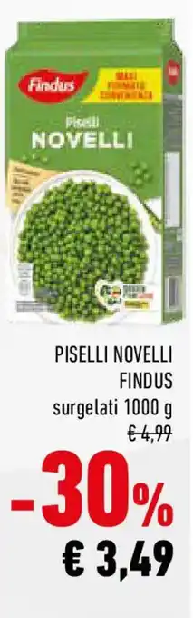 Conad Piselli novelli findus surgelati offerta