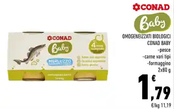 Conad Omogeneizzati biologici conad baby offerta