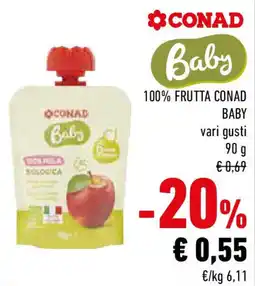 Conad 100% frutta conad baby offerta