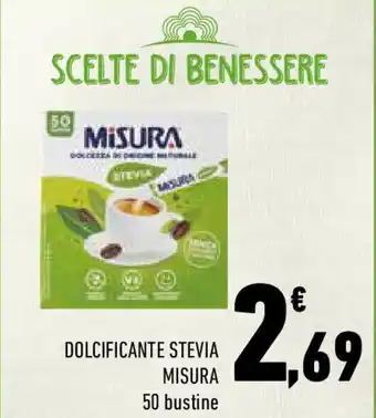 Conad Dolcificante stevia misura 50 bustine offerta