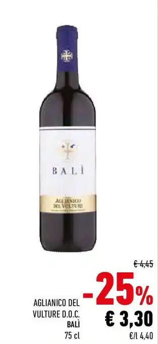 Conad Aglianico del vulture d.o.c. balì offerta