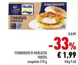 Conad Fishburger di merluzzo frosta surgelato offerta