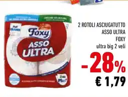 Conad 2 rotoli asciugatutto asso ultra foxy offerta