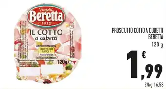 Conad Prosciutto cotto a cubetti beretta offerta