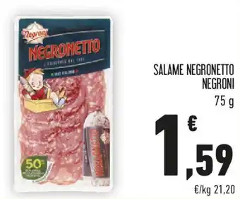 Conad Salame negronetto negroni offerta