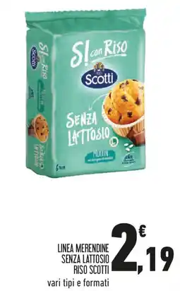 Conad Linea merendine senza lattosio riso scotti offerta