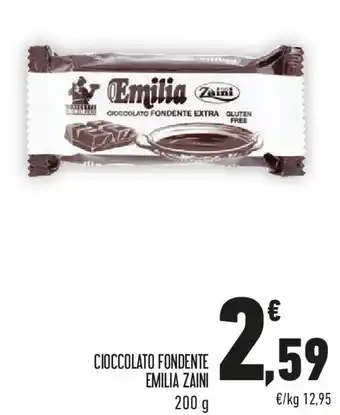 Conad Cioccolato fondente emilia zaini offerta