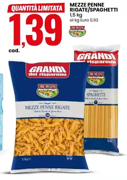 Eurospin Mezze penne quantità limitata rigate/spaghetti offerta