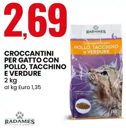 Eurospin Croccantini per gatto con pollo, tacchino e verdure offerta