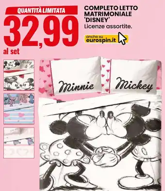 Eurospin Completo letto matrimoniale 'disney' offerta