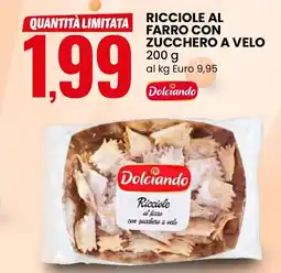 Eurospin Ricciole al farro con zucchero a velo offerta