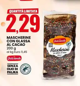 Eurospin Mascherine con glassa al cacao offerta