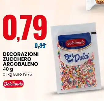 Eurospin Decorazioni zucchero arcobaleno offerta