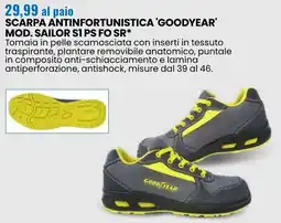 Eurospin Scarpa antinfortunistica 'goodyear' mod. sailor si ps fo sr* offerta