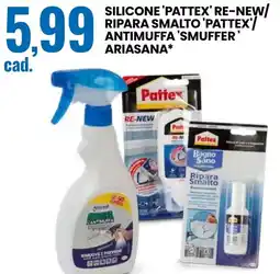 Eurospin Silicone 'pattex' re-new/ ripara smalto 'pattex'/ antimuffa 'smuffer ariasana* offerta