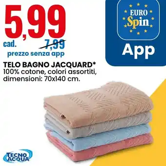 Eurospin Telo bagno jacquard offerta