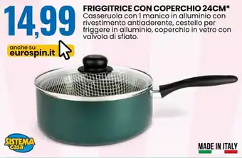 Eurospin Friggitrice con coperchio 24cm offerta