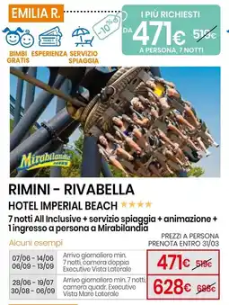 Eurospin Rimini- rivabella hotel imperial beach offerta