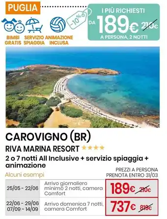 Eurospin Carovigno (br) riva marina resort offerta