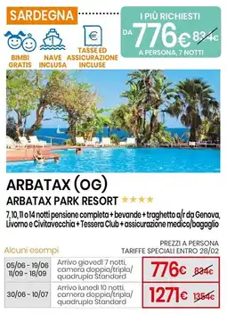 Eurospin Arbatax (og) arbatax park resort offerta