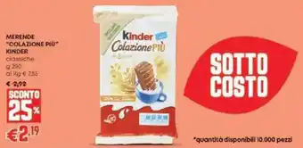 Panorama Merende "colazione più kinder classiche offerta