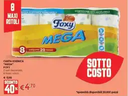 Panorama Carta igienica "mega" foxy 2 veli decorato 8 maxi rotoli offerta