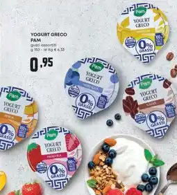 Panorama Yogurt greco pam gusti assortiti offerta